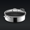 Hybrid Deep Sauté Pan/Chicken Fryer with Lid, 7-Qt