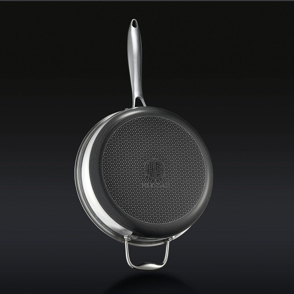 Hybrid Deep Sauté Pan with Lid, 3.3-Qt